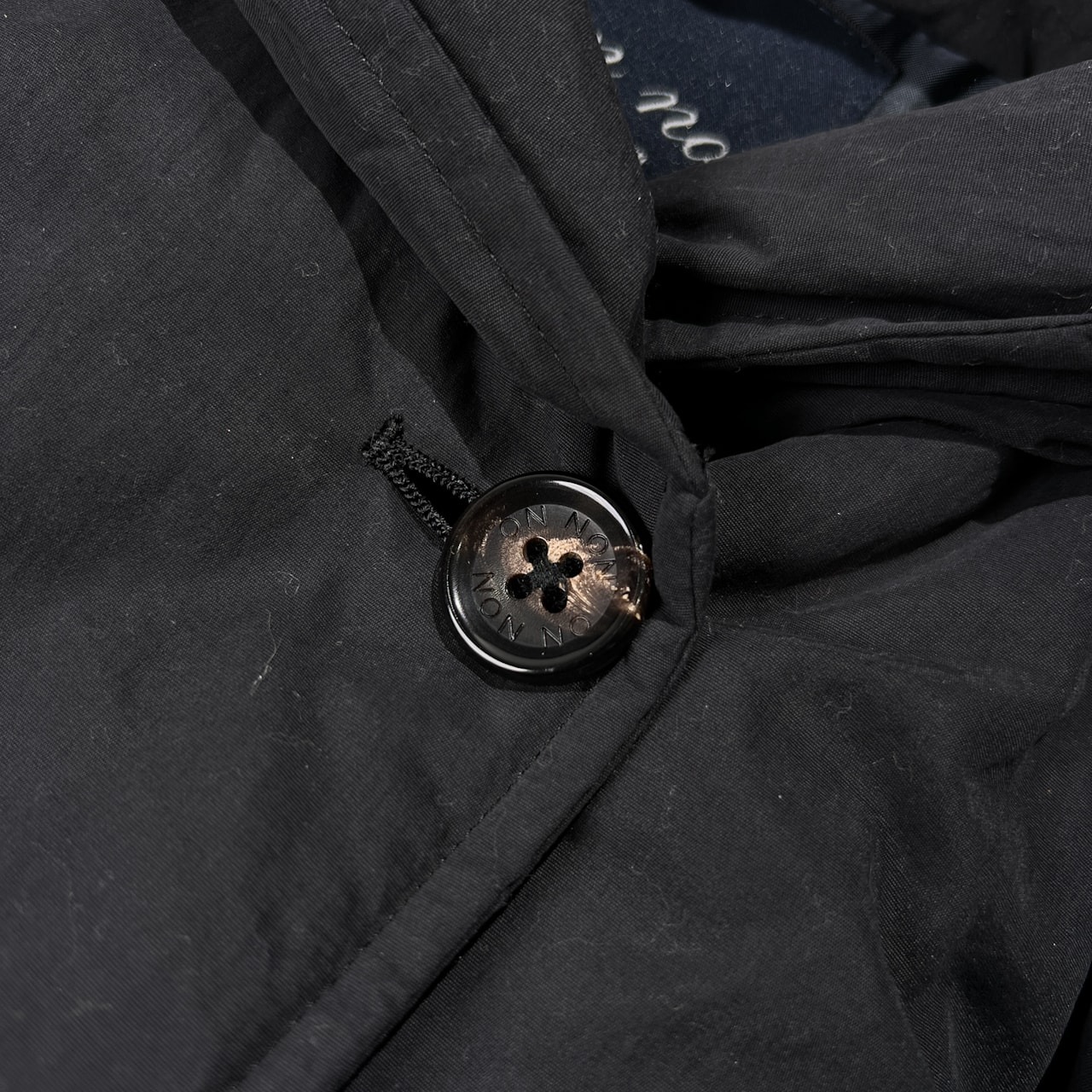 Mademoiselle NON NON マドモアゼルノンノン フード付き ダウン コート サイズ 38 M /ブラック系/ナイロン/レディース