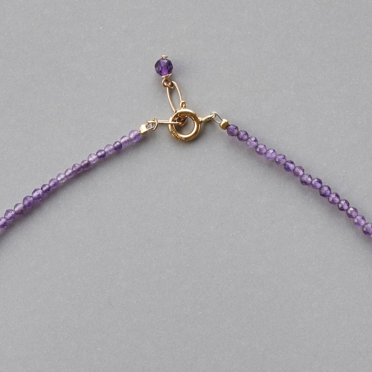 翡翠とアメシストのコラボ！アメシスト 翡翠 ネックレス K14GF A貨翡翠 ne1175