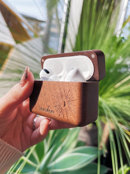 AirPods,Pro,第3世代 wood case(sun&moon)