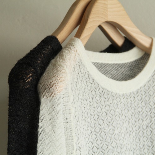 JUN MIKAMI  Mohair lace pullover