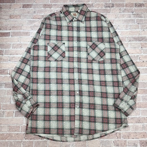 1980s OZARK TRAIL PRINT FLANNEL SHIRT BLACK/WHITE/RED