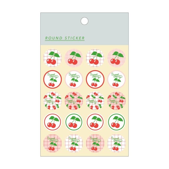 シモジマ×フロンティア　チェリー　丸シール　CA20