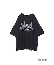 【直営限定ITEM】グラフィティプリントルーズTシャツ (BLACK) CQ-47069H
