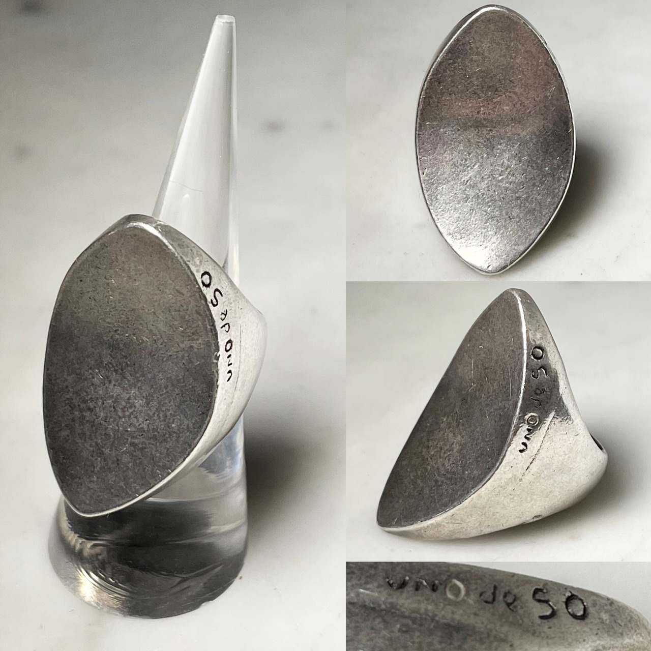 UNO DE 50 heavy gauge silver ring