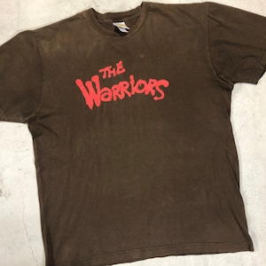 OLD "THE WARRIORS" BROWN T-SHIRT "MADE IN USA" "GOOD FADE"