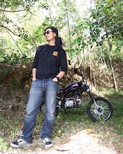"WA"GLAN 3/4 SLEEVE /黒橙