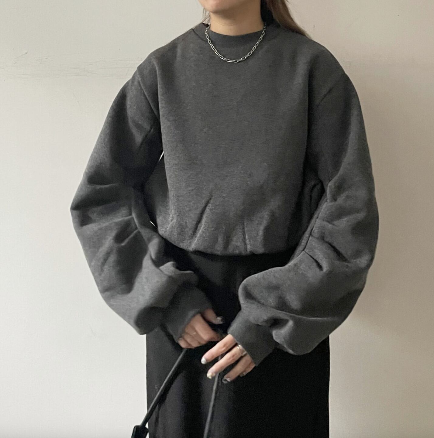 ナンバーミーTOKYO"BALLOM SWEAT PULLOVER"CHARCOAL