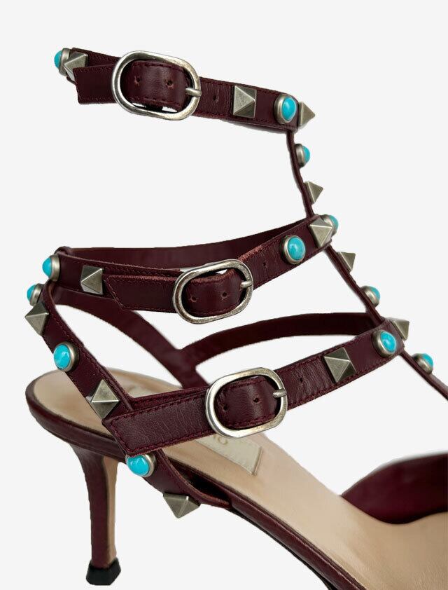 VALENTINO　新品　ロックスタッズパンプス ロックスタッズ エナメル ストラップパンプス100mm for