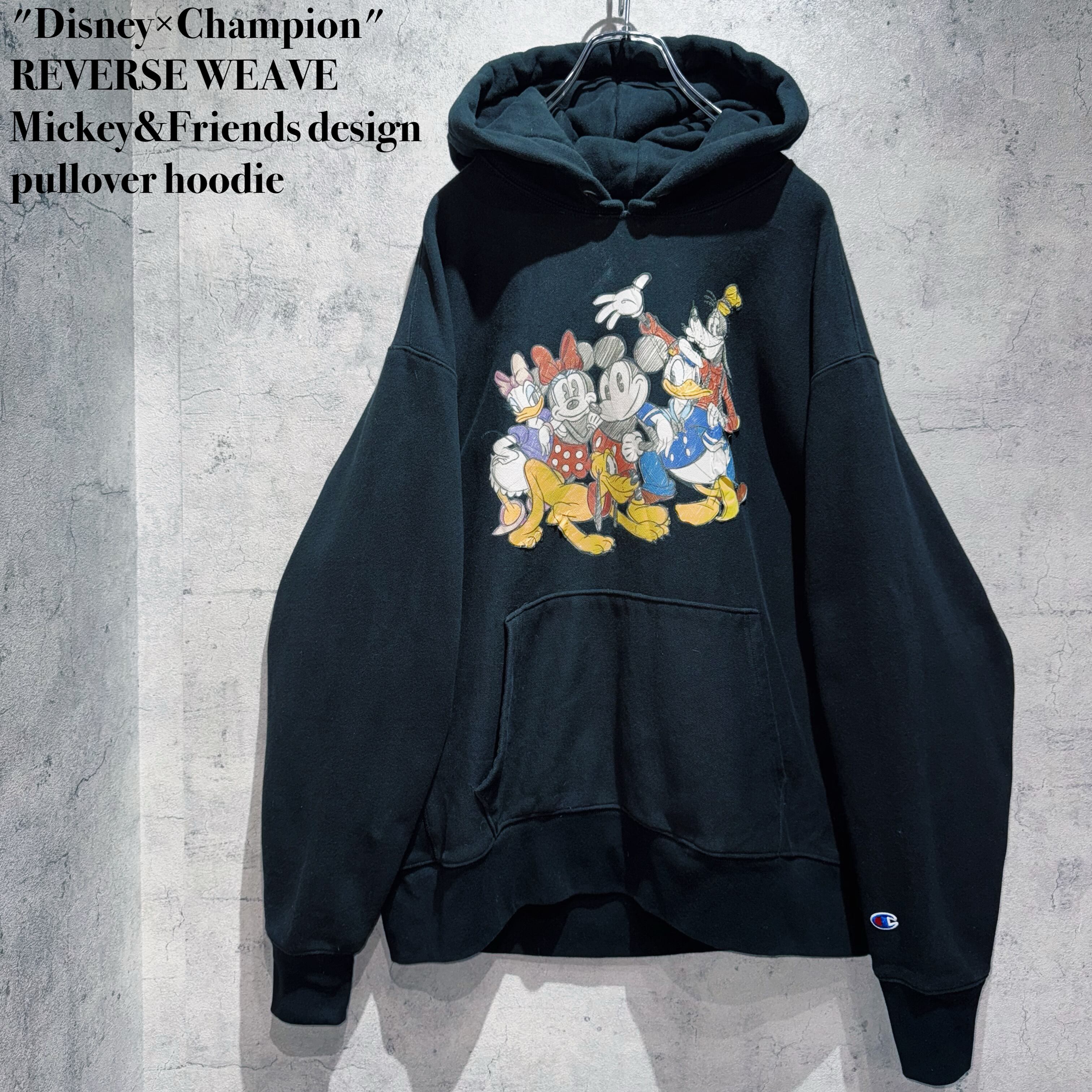 "Disney×Champion"REVERSE WEAVE Mickey&Friends design pullover hoodie