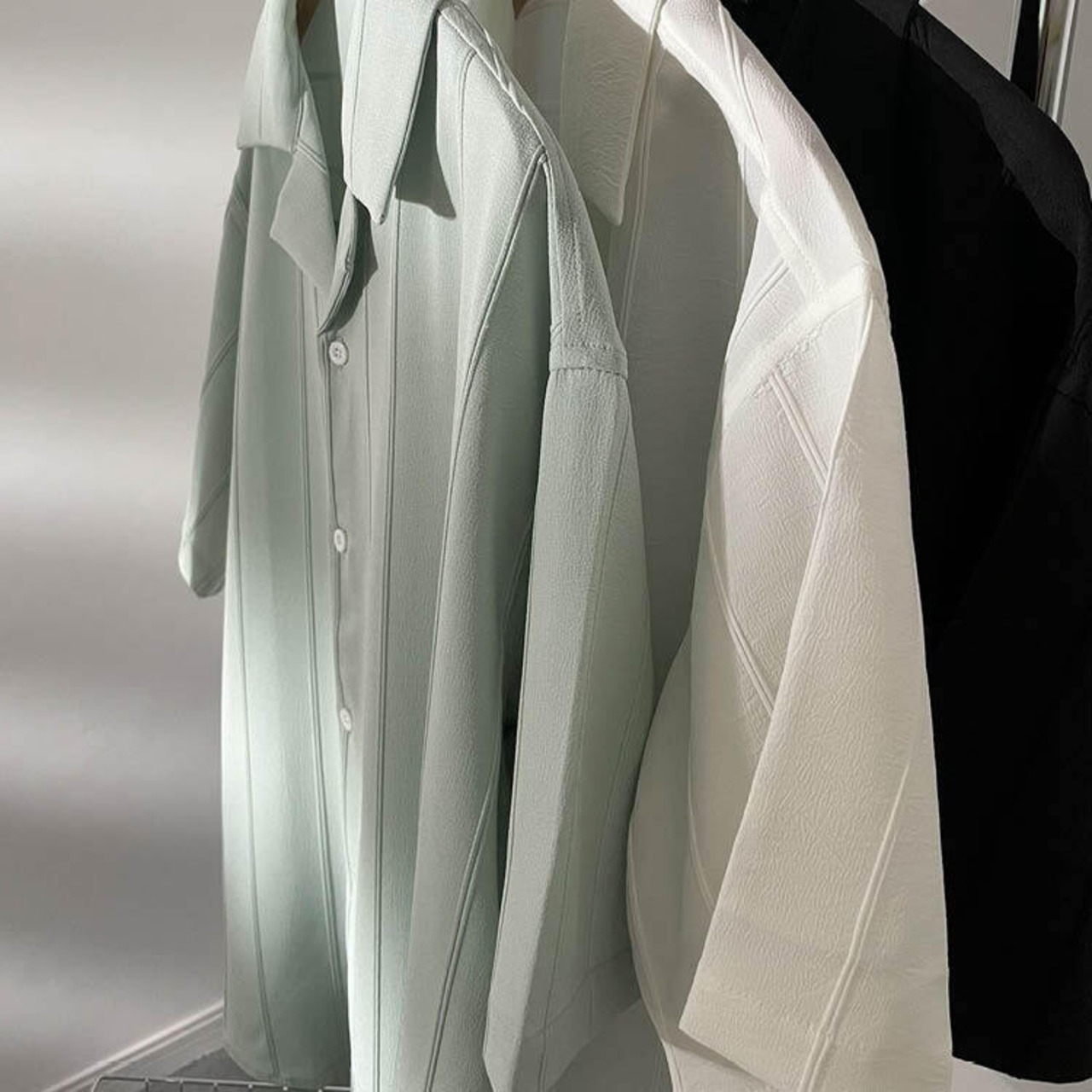 デザインオープンカラー半袖シャツ　MT0160015