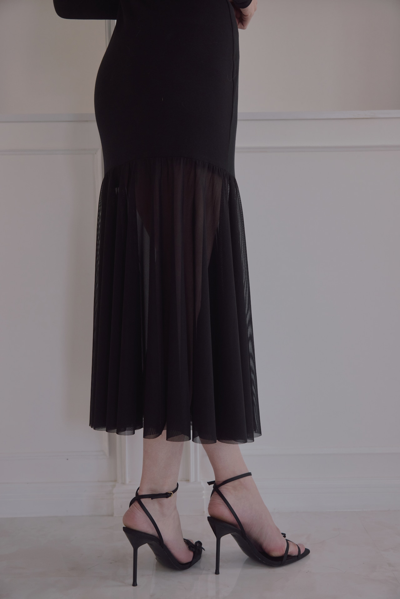 Asymmetrical long dress