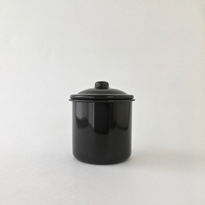 Black Enamel Sugar Bowl｜ホーローのシュガーポット