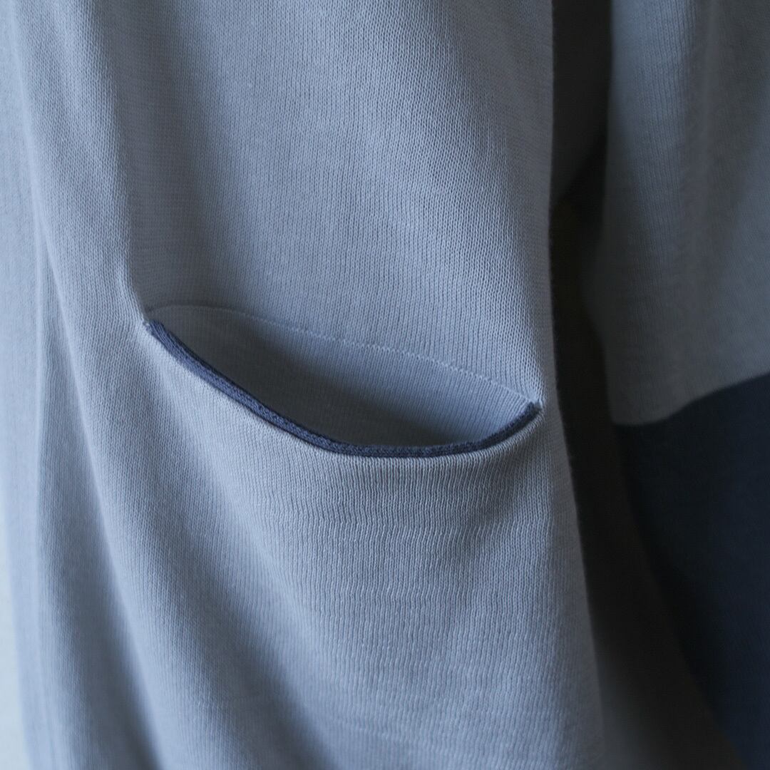 atelier naruse アトリエナルセ コクーンバイカラーニット cocoon bicolor knit ライトグレイxグレイ