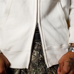 BLACK LETTER LOGO HEAVYWEIGHT ZIP HOODIE