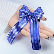 ギフトリボン Little Curse Deep Blue/Silver Foil