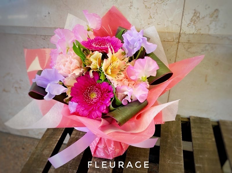 そのまま飾れるスタンディングブーケ♪(ピンクパープル系) | フラワー