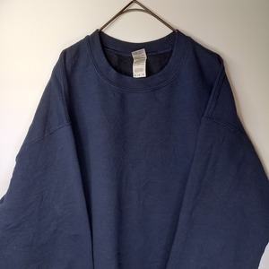 ギルダン　クルーネック　スウェット　トレーナー　無地　ネイビー　M