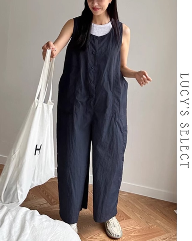 Back Belt Sleeveless Jumpsuit　　A1479