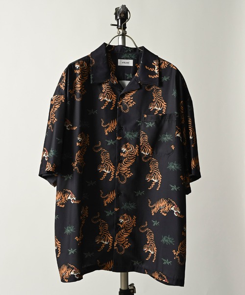 ATELANE tiger print short sleeve shirt (CHA) 24A-15041