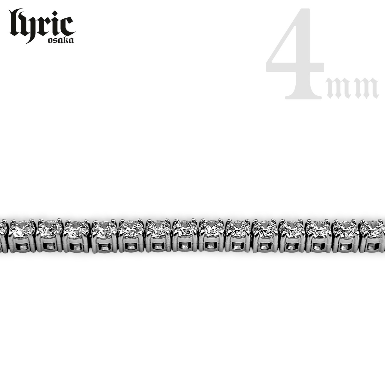 【最高級】stainless316L 4mm 16cm luxury tennis bracelet  silver