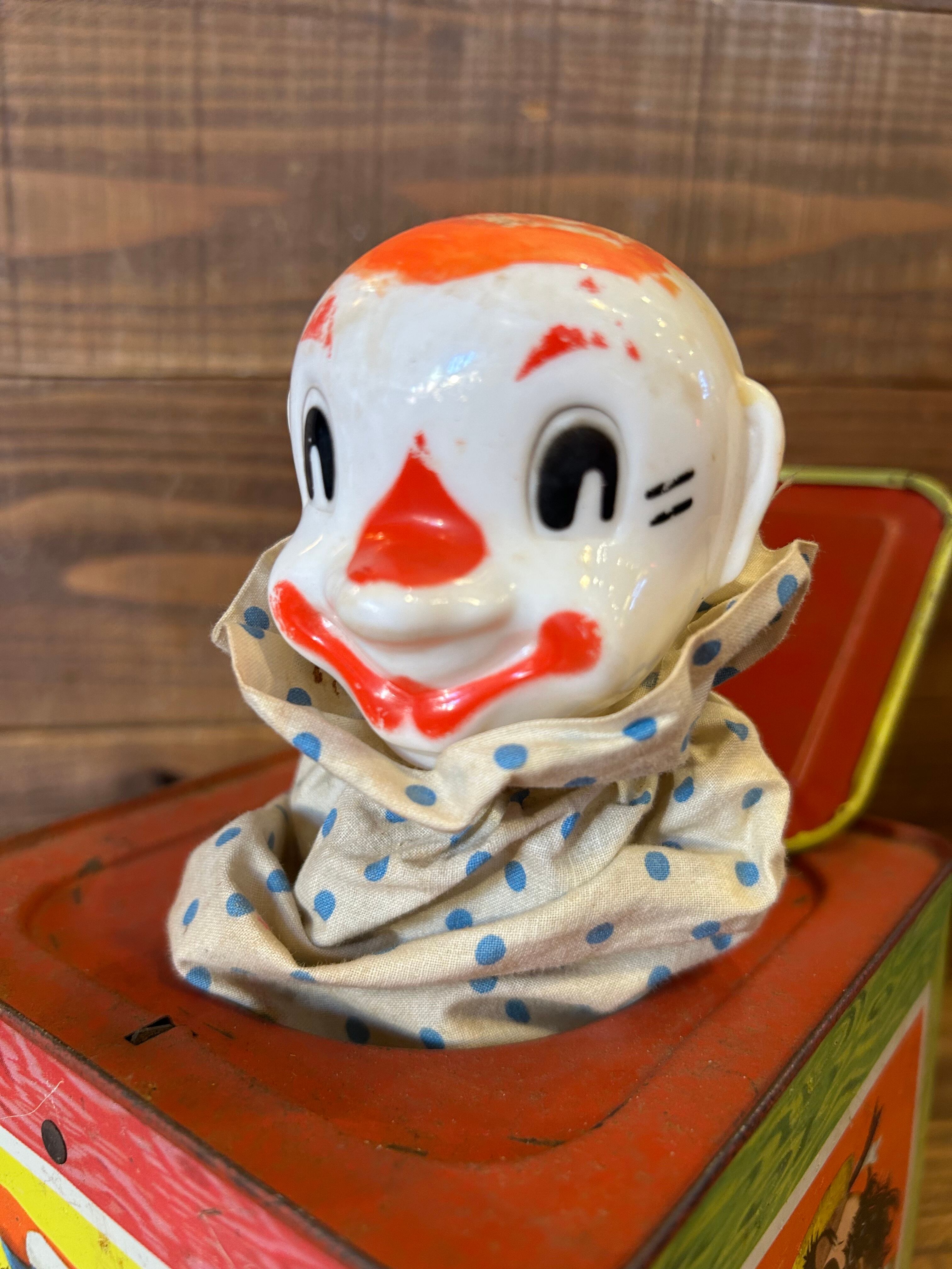 ジャックインザボックス 人形 アンティーク ピエロビックリ人形 Vintage Matty Mattel Jack in the Box''Clown''/ピエロ ジャック