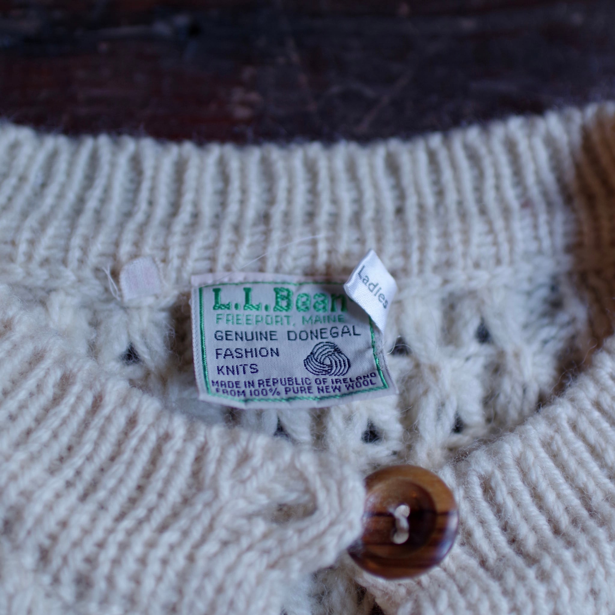 LL Bean Cable Cardigan / Fisherman Sweater / エルエルビーン