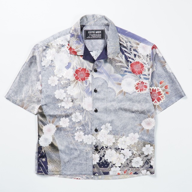 KIMONO OPEN COLLAR SHIRT