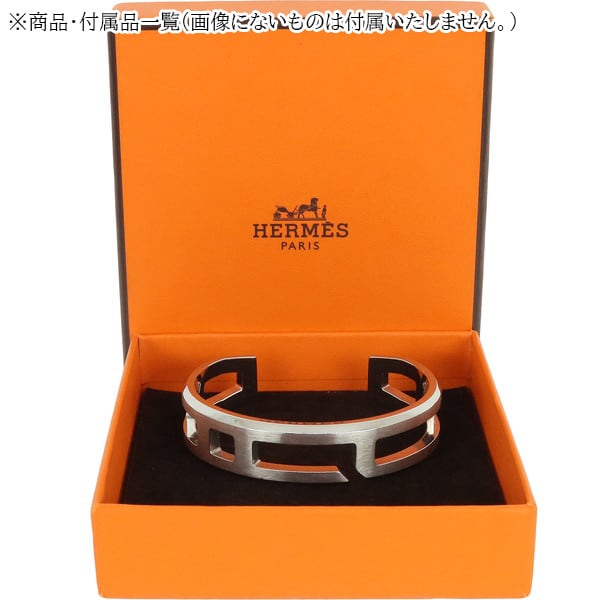 Used HERMES エルメス プレイ バングル ブレスレット T4 ステンレス