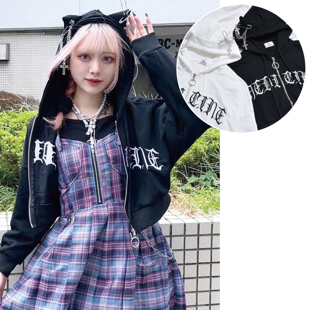 ikumi 猫耳フーディ HORN ZIP HOODIE | uvastartuphub.com