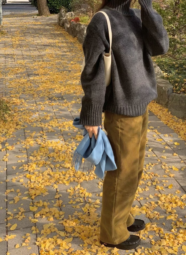 (予約) HAUS / Rendle high neck loose pullover 2color