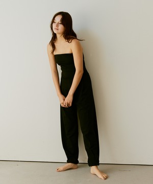 TUCK COCOON PANTS　C/BLACK