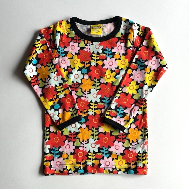 DUNS AOP L/S Tee Flower Pot【92-110cm】Black