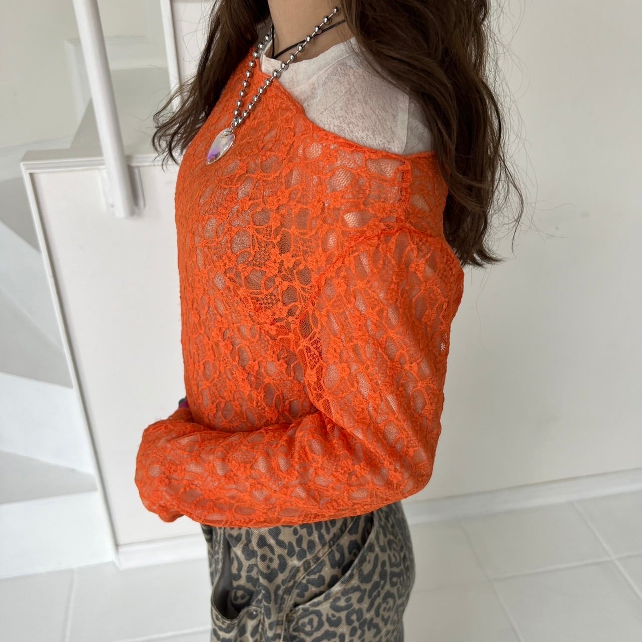 フラワーレースシアートップス_LN02931 | lanan(ラナン)