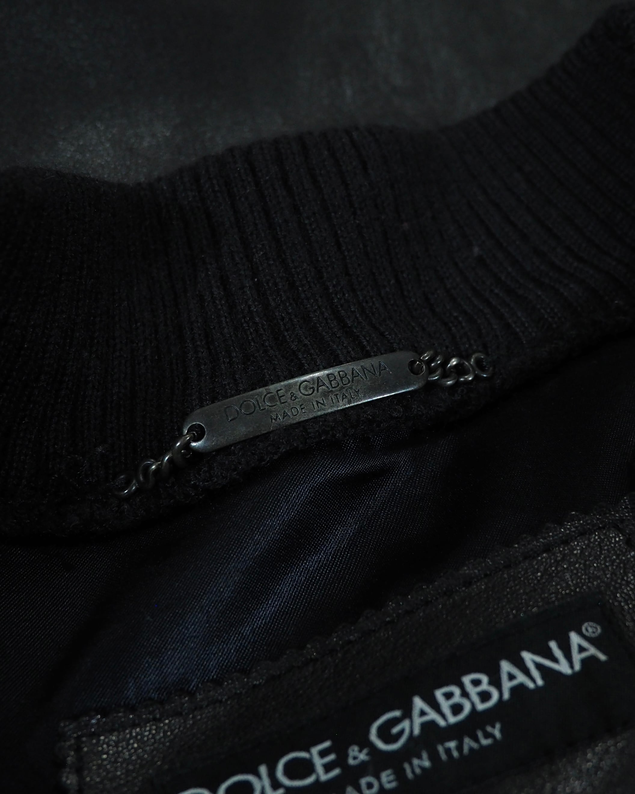 ” Made in Italy - DOLCE&GABBANA ” Special Black Lamb Leather Single Riders Jacket