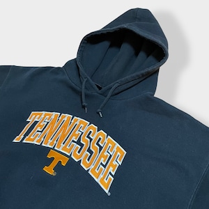 【PROEDGE】カレッジ テネシー大学 Tennessee 刺繍ロゴ アーチロゴ パーカー スウェット フーディー hoodie L 黒 us古着