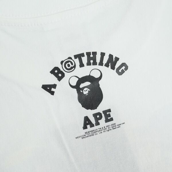 A BATHING APE Tシャツ ホワイト　新品未使用 Size【S】 A BATHING APE ア ベイシング エイプ ×MEDICOM TOY 30TH