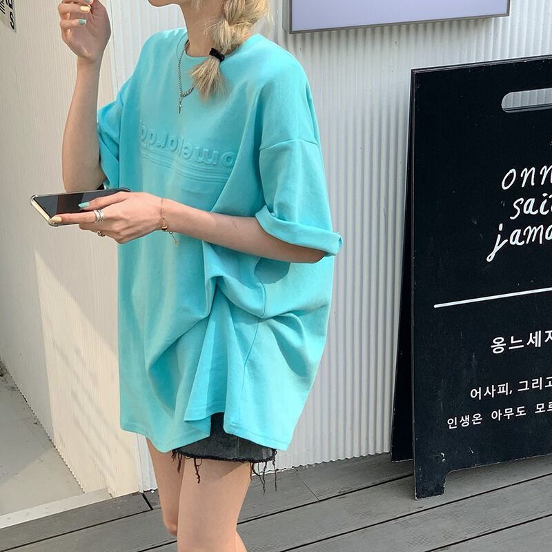 プリントTシャツ レディースサマースタイルブラウス ルーズ 夏物 1号婦人75139724648