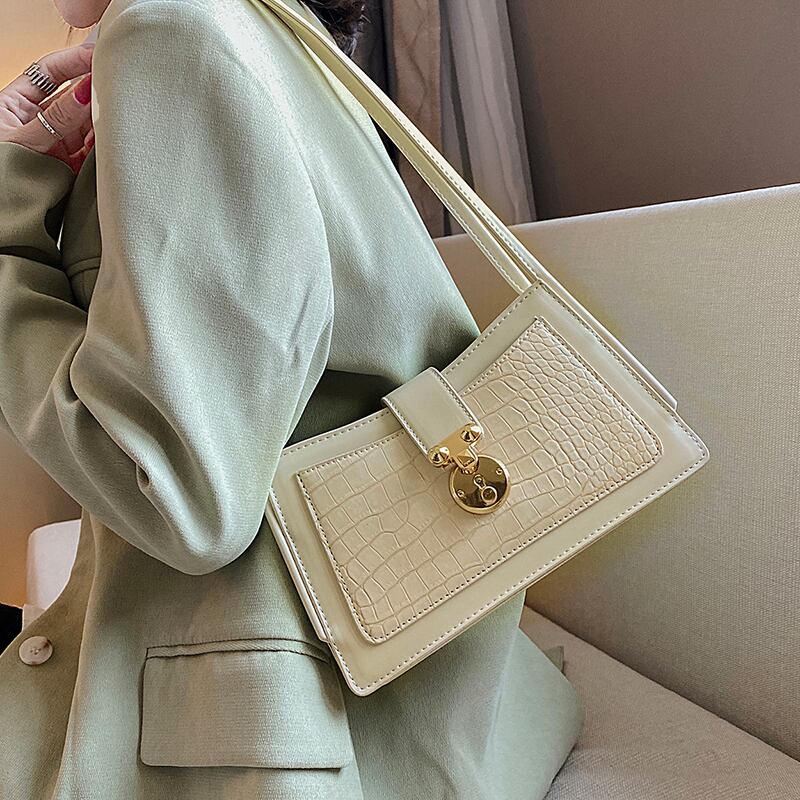 シンプルなワンショルダースモールバッグメス2020夏新しい流行のファッションネットレッドワイルドインフレンチアンダーアームバッグ 手作りハンドバック76434810045