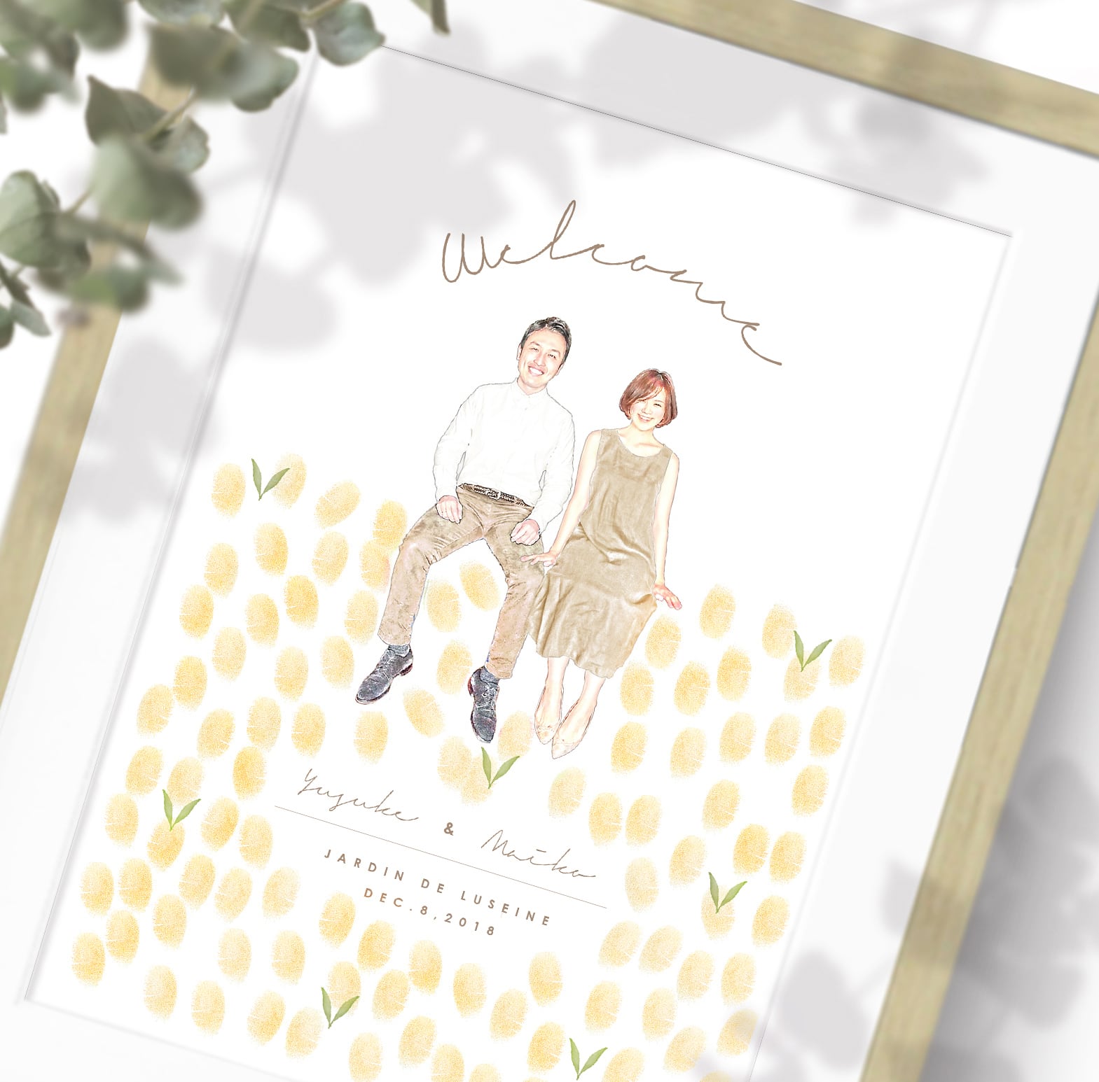 似顔絵風 お花畑のウェディングツリー | Oiwai Factory