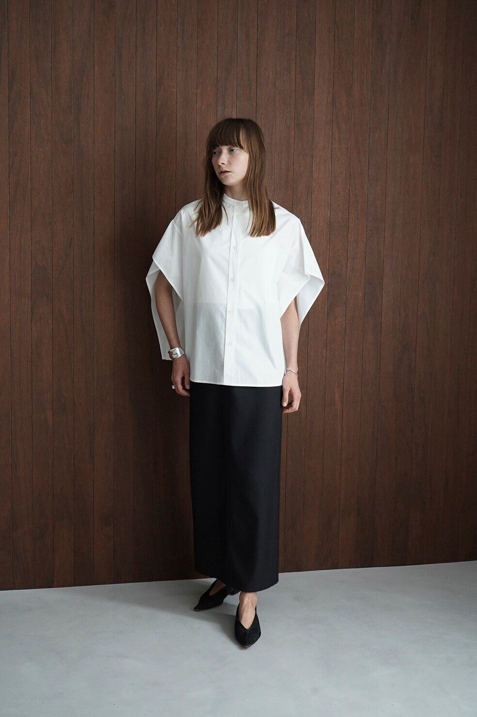 23SS】CLANE クラネ / STAND COLLAR WIDE BOX SHIRT | TRENTオンライン