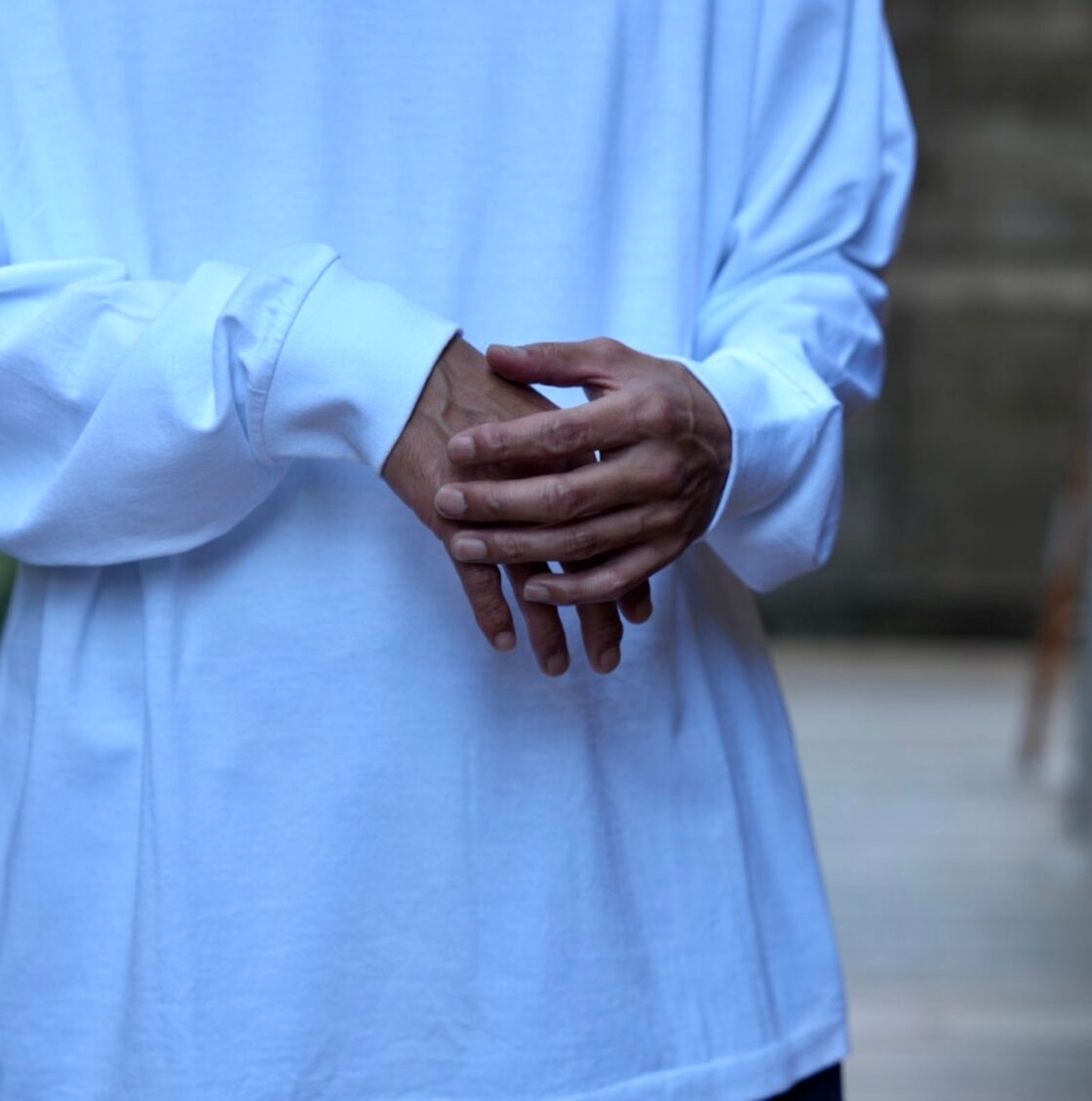 COMOLI(コモリ) / コットンジャージ長袖Tシャツ-WHITE-(A03-05011 
