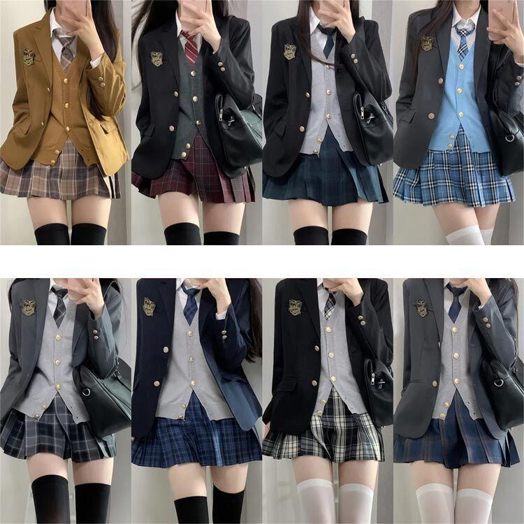 高校　制服　ベスト　ブレザー　スカート　ネクタイ 制服 ブレザー スカート セット ネクタイ ニットベスト ベスト 女子