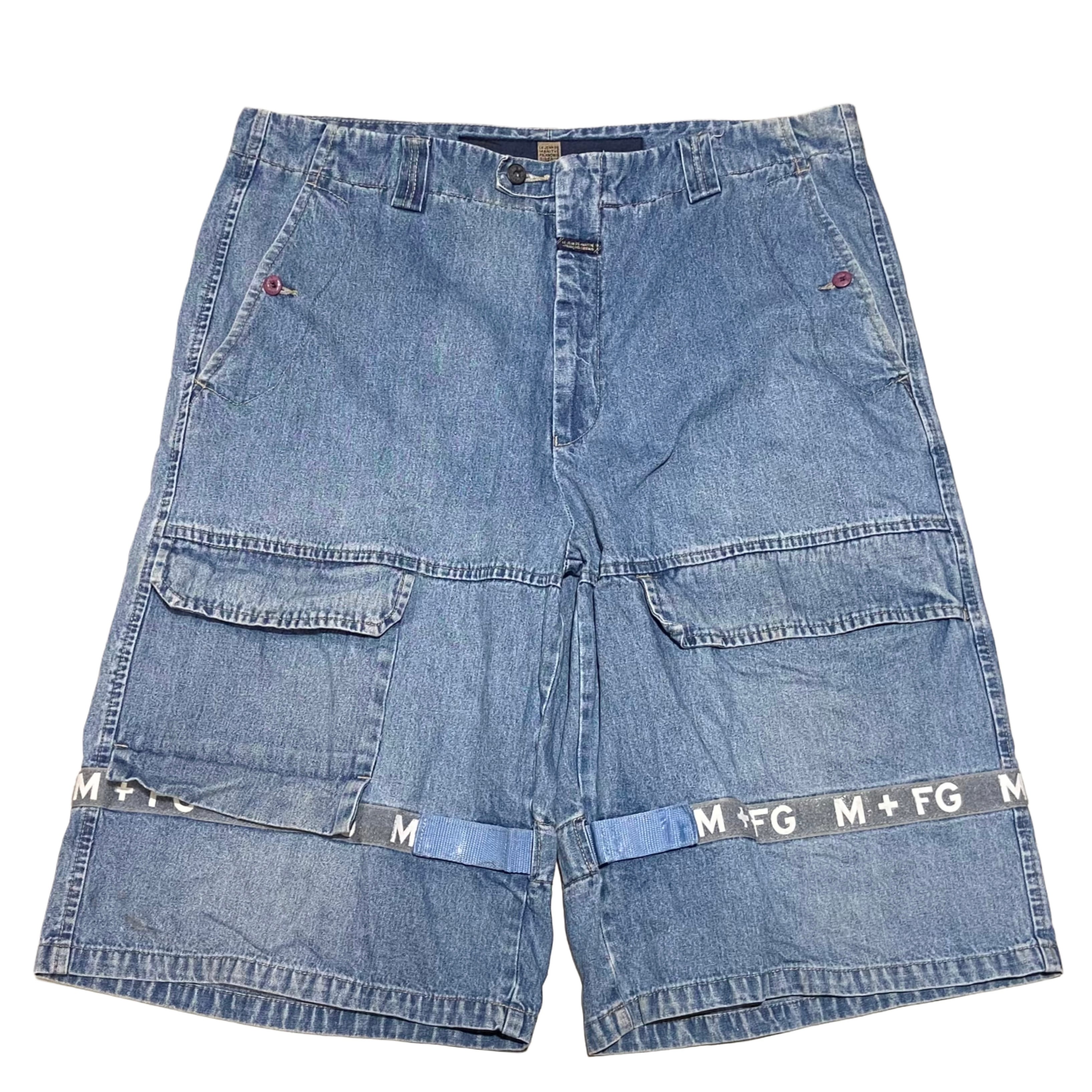 90s OLD STUSSY/Denim Shorts/WORKGEAR/USA製/W32/デニムショーツ