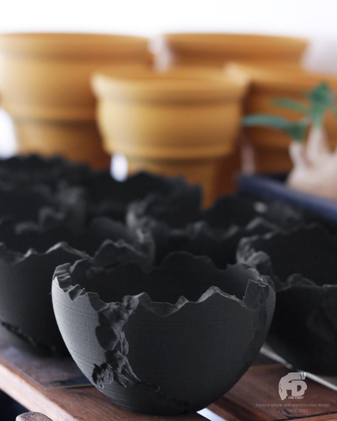 Adv-055-M (120×75) Erosion cr｜自然侵食を模したクラッキング鉢｜3D