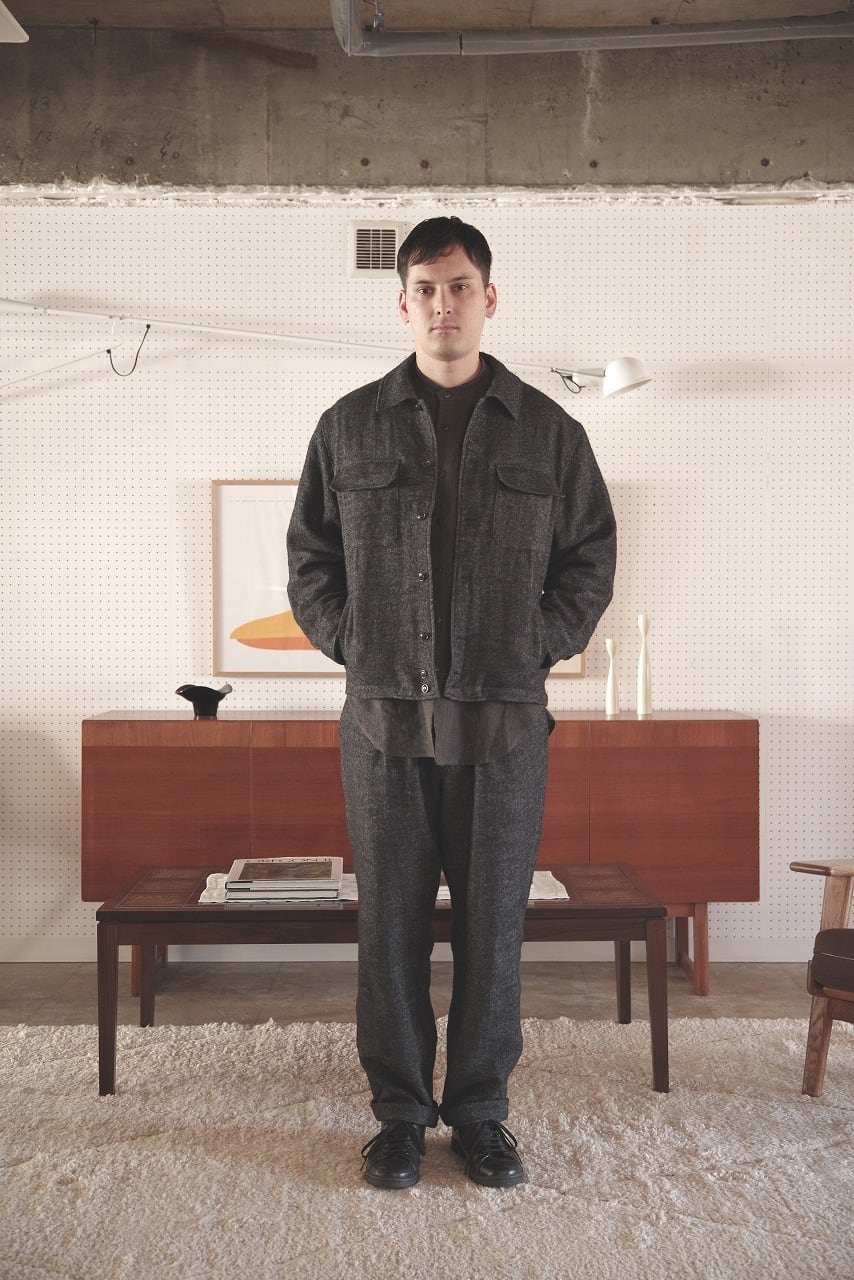 Wool Linen Tweed Shirt Jacket