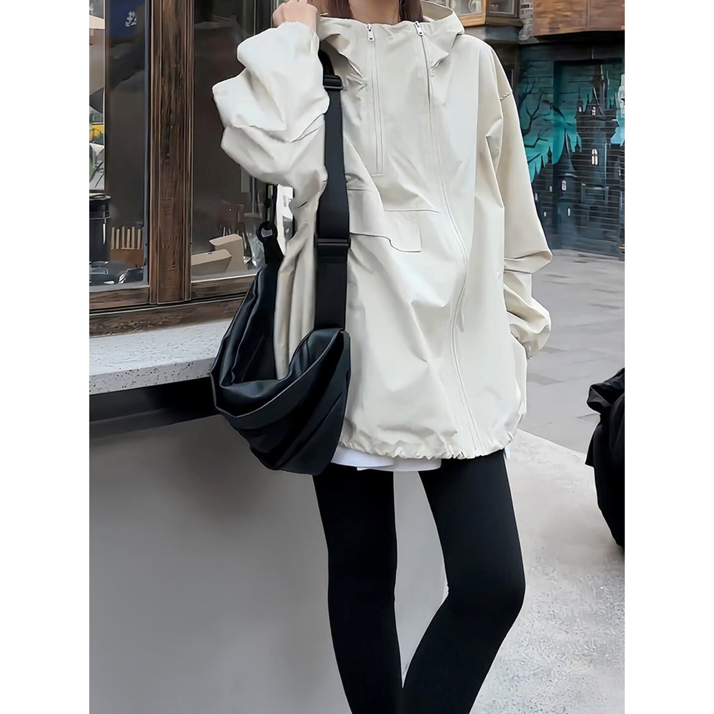 フーデッド オーバーブルゾン 2color【S-3XL】 RA3445