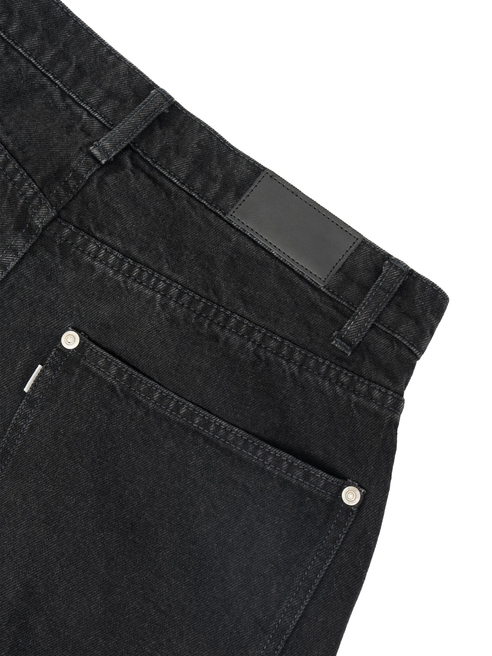 Black Wash Baggy Shorts | OVY