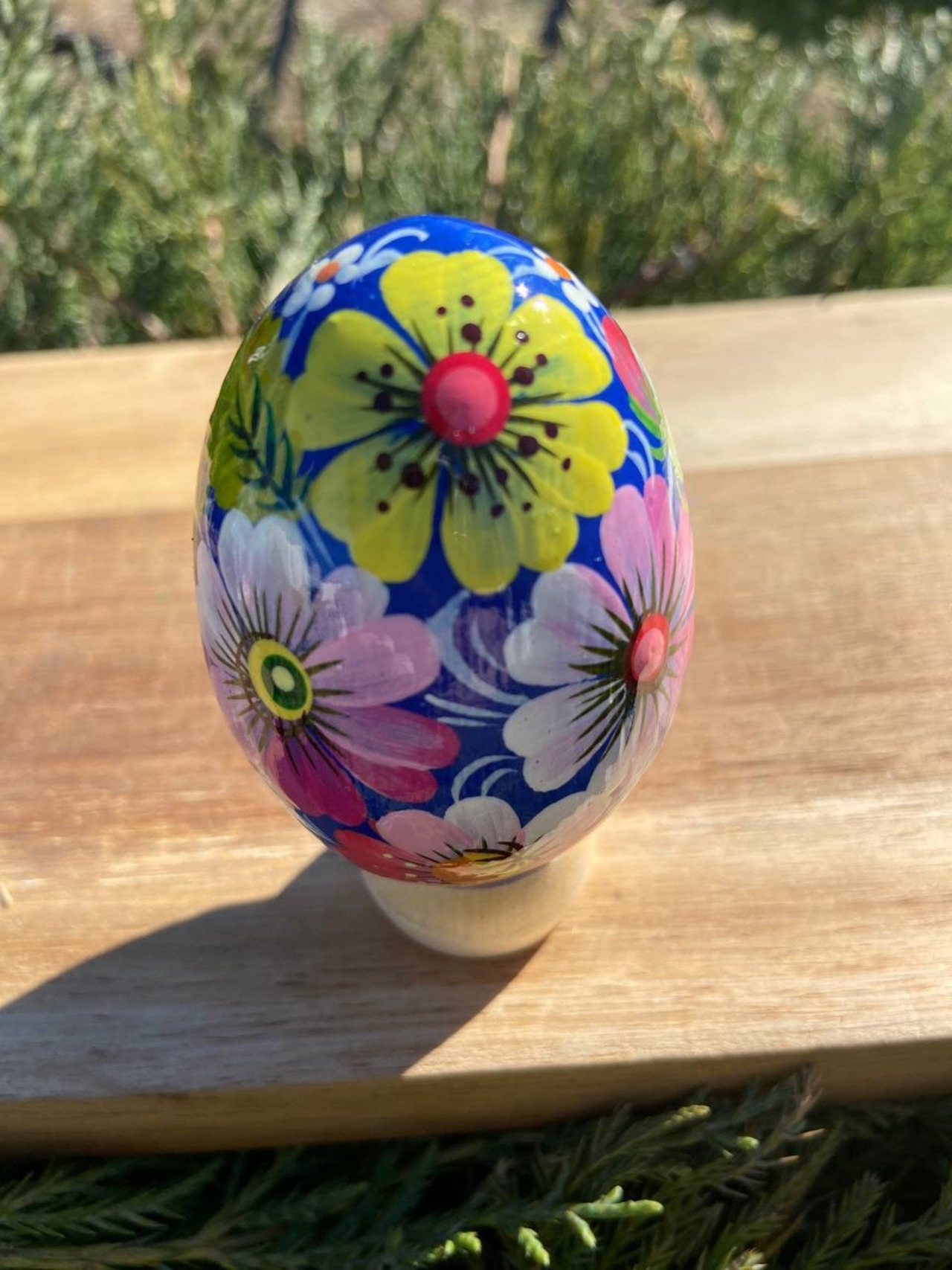 ペトリキウカ塗り　木製イースター・エッグ 7cm　ホメンコ作 - 4