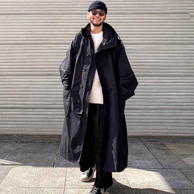 予約販売】コート ロング丈 メンズ 無地 ベージュ ブラック オーバー 