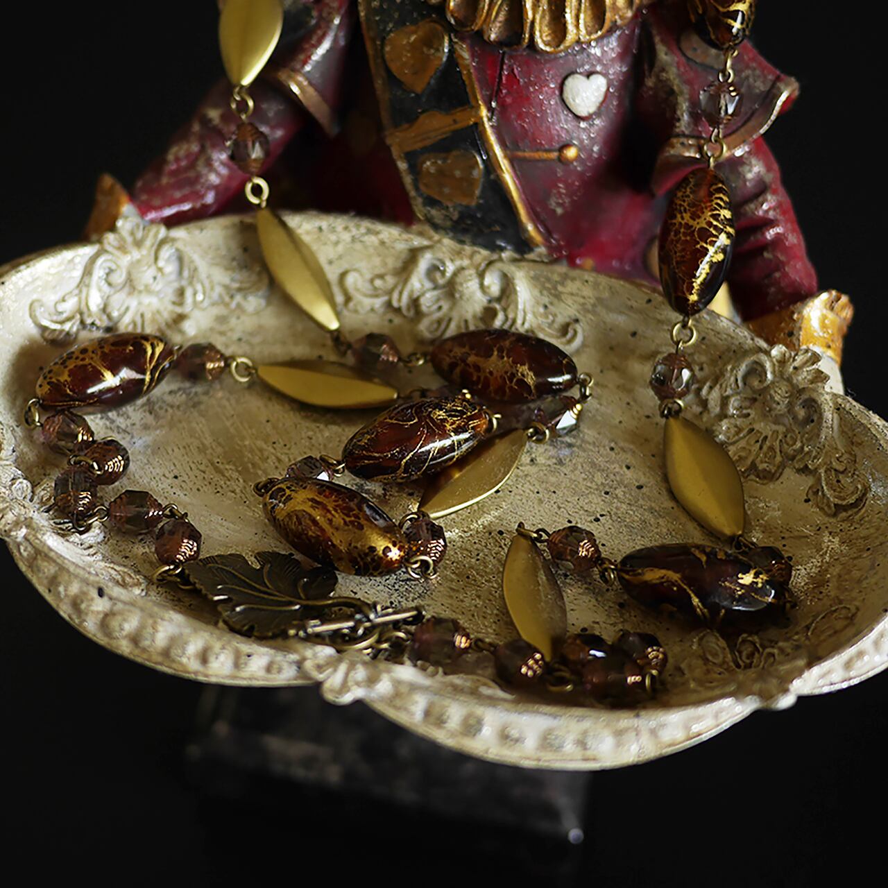 《一点もの》アンバー ロング ネックレス